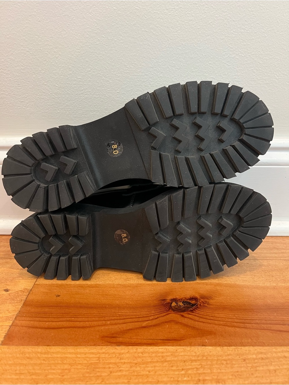 Steve Madden Lando Shoes Womens 8M Black Leather Chunky Lug Horsebit Loafers NEW - Picture 9 of 14